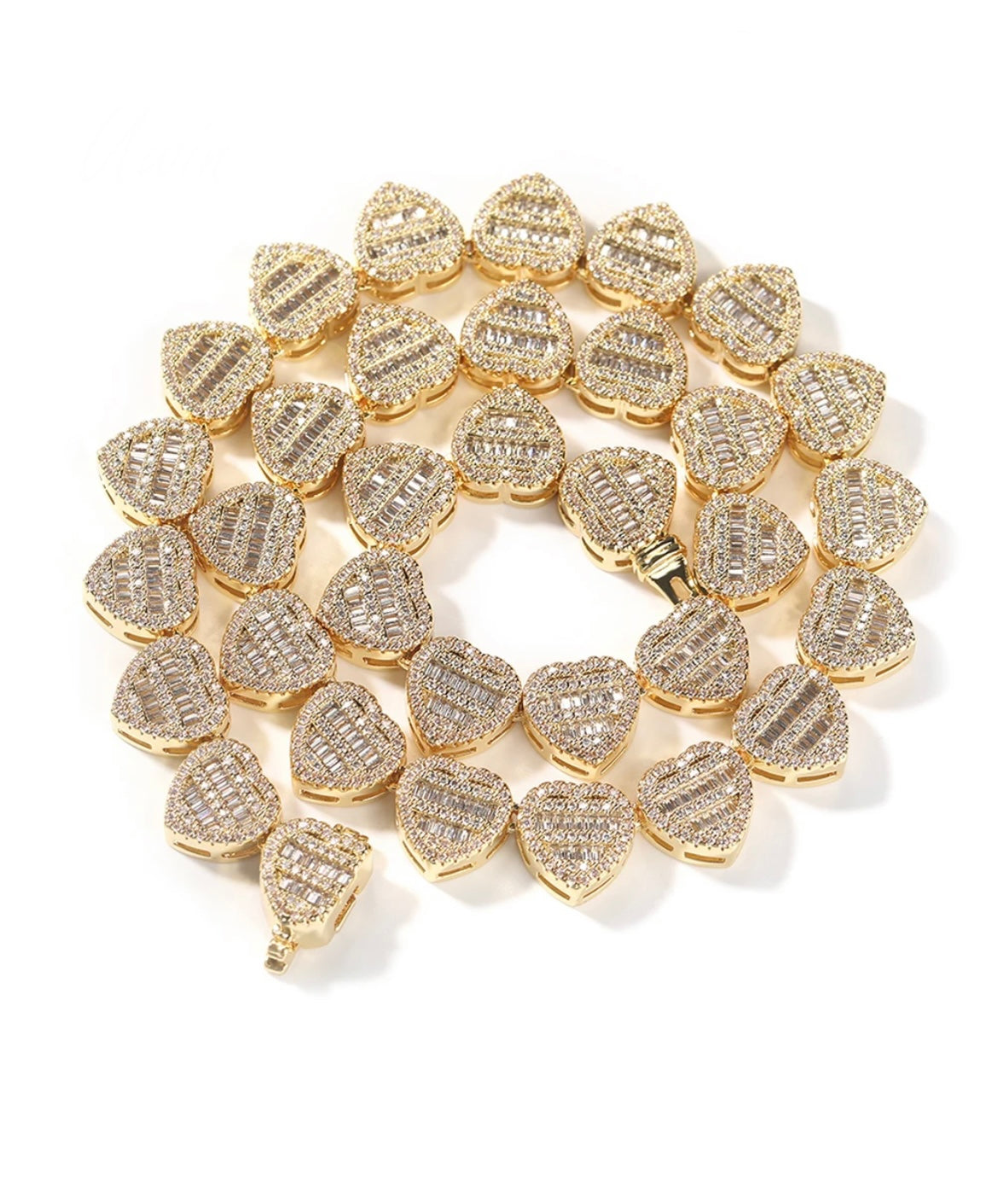 Heart Diamond Necklace | Baguette Diamond Necklace | AriJah's BOX