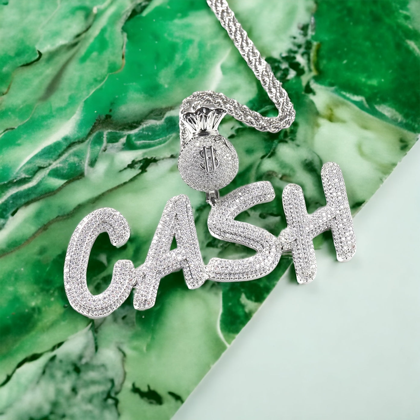  Money Bag Pendant | Custom Name Pendant Necklace | AriJah's BOX
