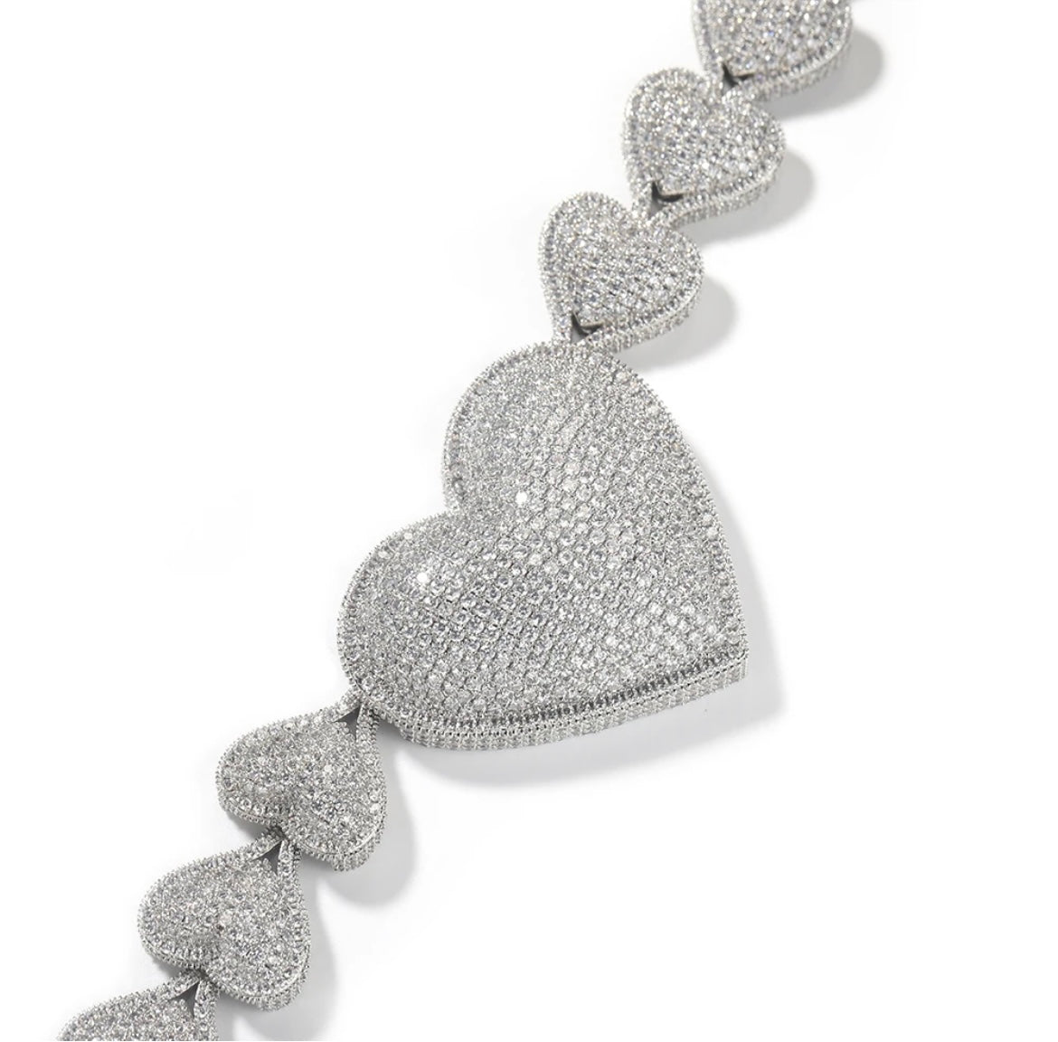 Heart Diamond Necklace | Heart Choker Chain | AriJah's BOX