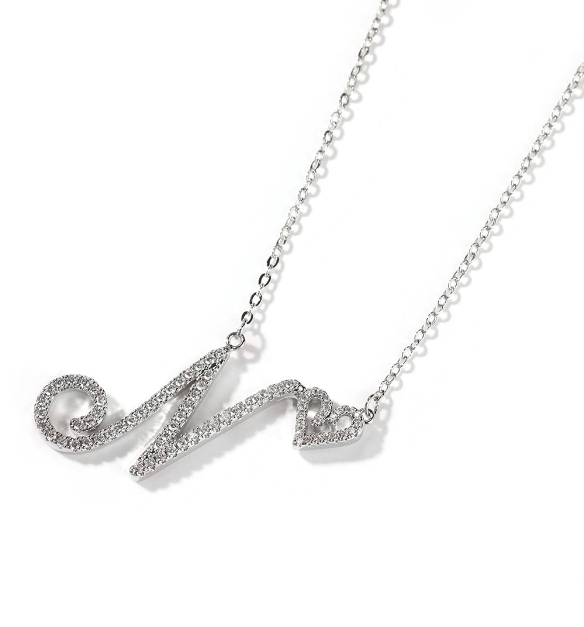 Initial Pendant Necklace | Diamond Initial Necklace | AriJah's BOX