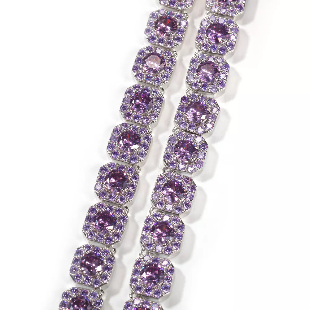 Clustered Colored Diamonds | Diamond Tennis Bracelet | AriJah's BOX