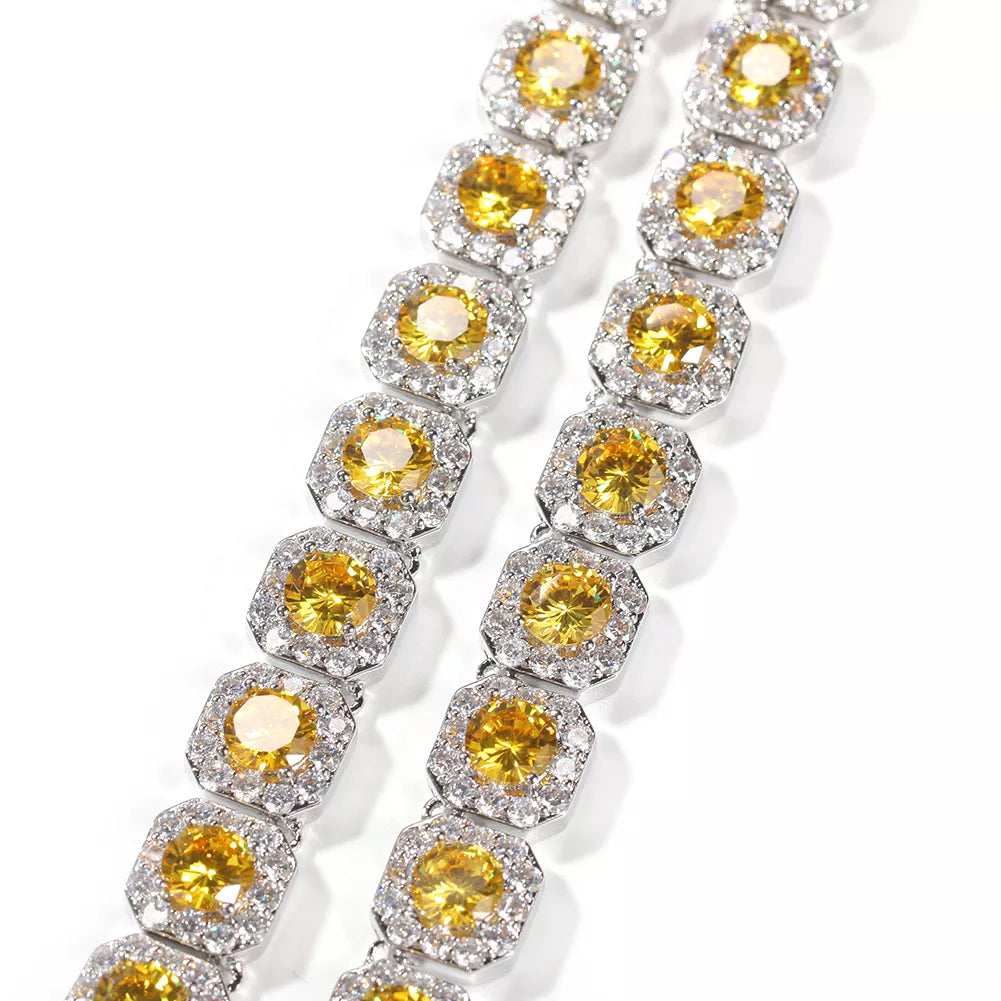 Clustered Colored Diamonds | Diamond Tennis Bracelet | AriJah's BOX
