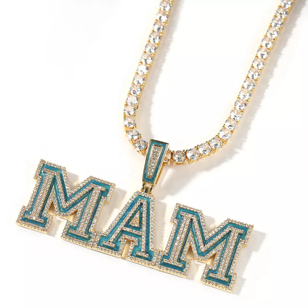 Colorful Nameplate Necklace | Name plate Necklace | AriJah's BOX