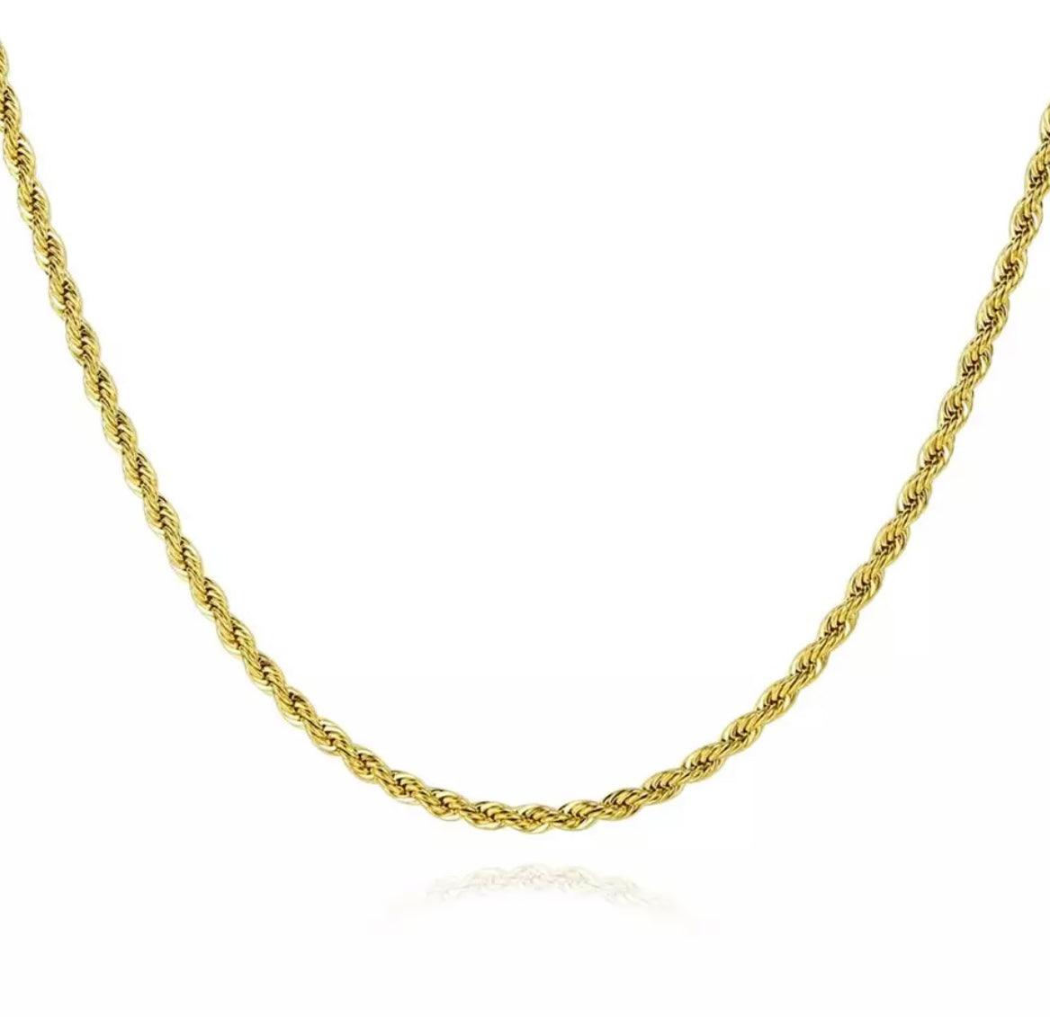 Gold -Plated Chain | Rope Chain Necklace | AriJah's BOX