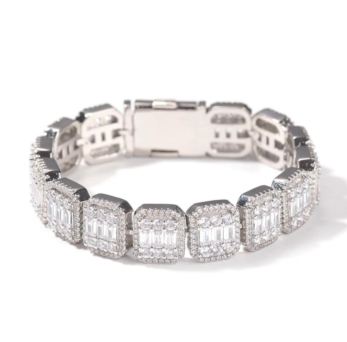 Iced Out Clustered Diamonds | Diamond Tennis Bracelet | AriJah's BOX