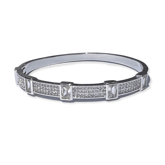 Rectangle Diamond Bangle | Diamond Bracelet | AriJah's BOX